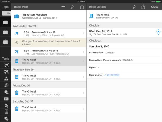 WorldMate Travel Plans & Flight Tracker screenshot 7