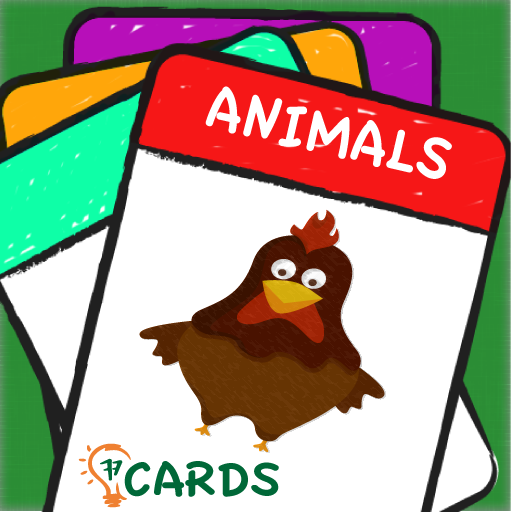 Kid's Animals Flashcards in English (77CARDS series)