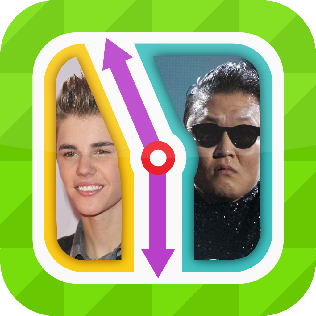 TicToc Pic: Gangnam Style or Justin Bieber Edition of the Ultimate Photo Reflex Quiz Game icon