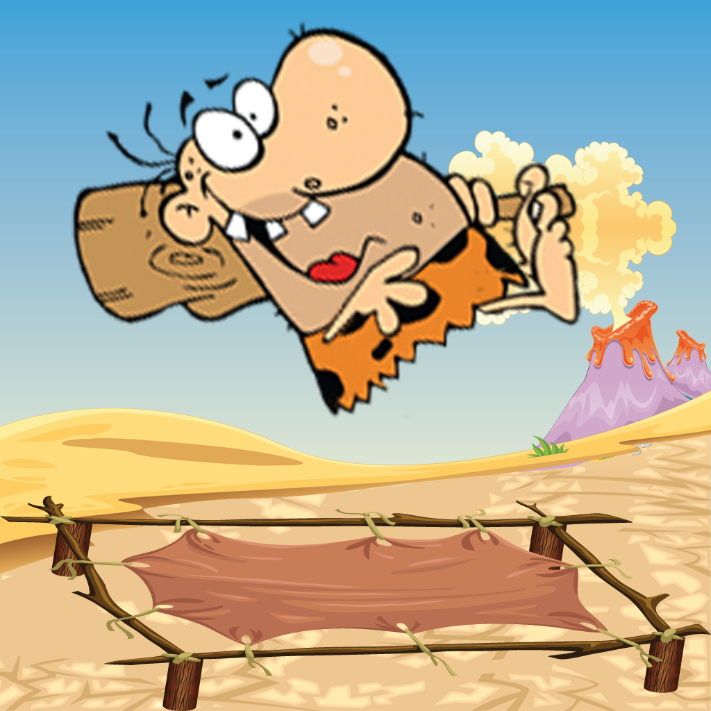 Caveman Trampoline - Prehistoric Bouncing Adventure icon
