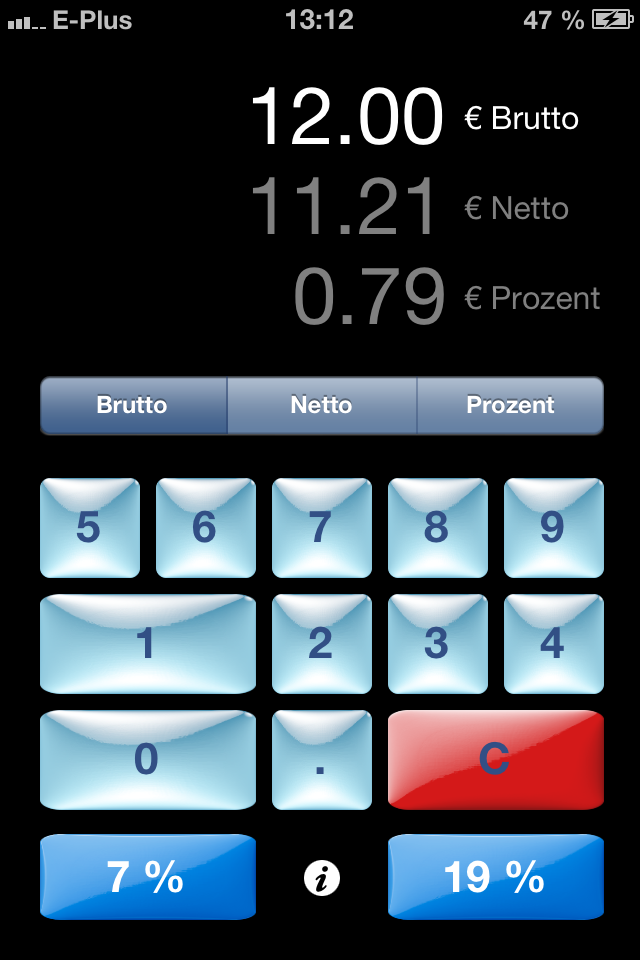 Brutto Netto Prozent Rechner | iPhone Business apps | by ...