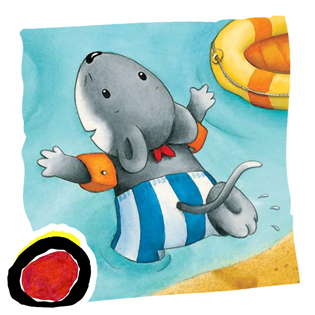 Miko Goes on Vacation: An interactive bedtime story book for kids about Miko’s first beach holiday, where he enjoys swimming and making new friends, by Brigitte Weninger illustrated by Stephanie Roehe. (iPad version; by Auryn Apps)