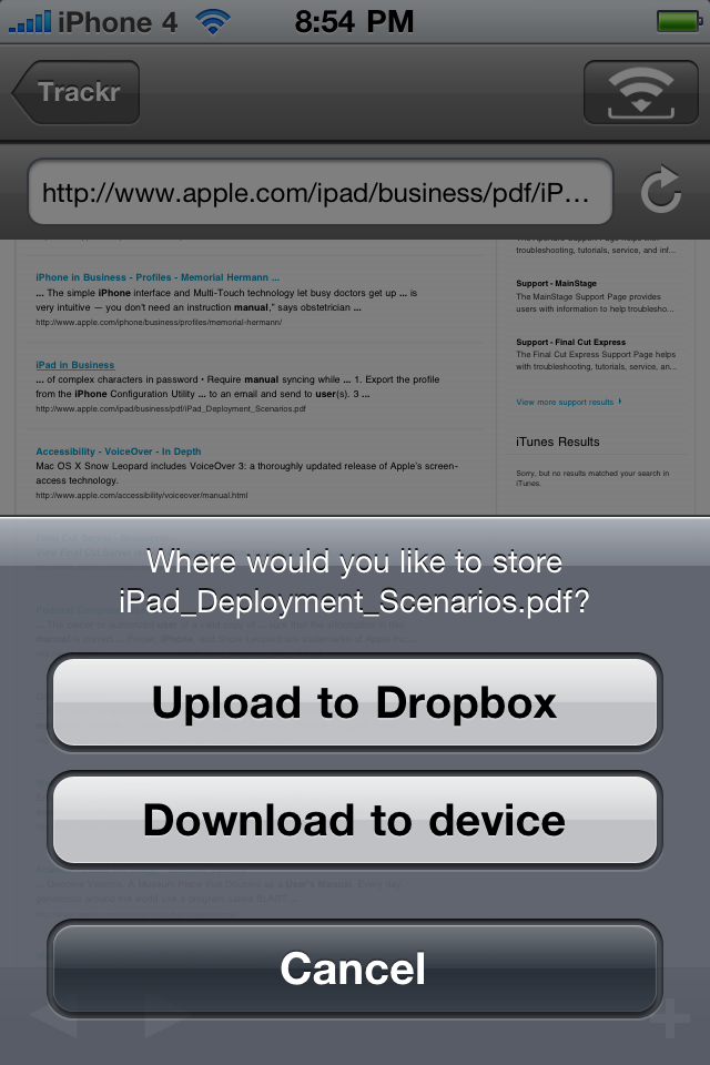 Trackr ~ Dropbox uploader screenshot 5