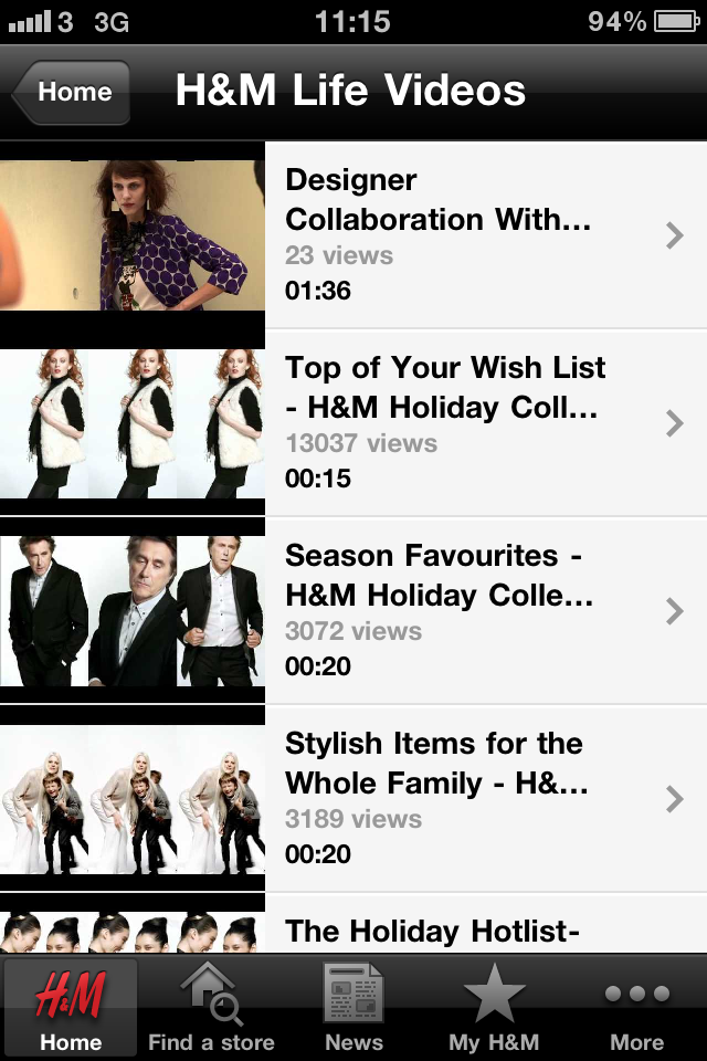 H&M Screenshot 2