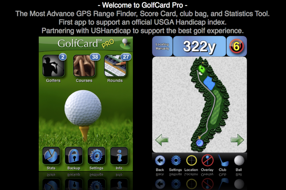 GolfCard Classic screenshot 1