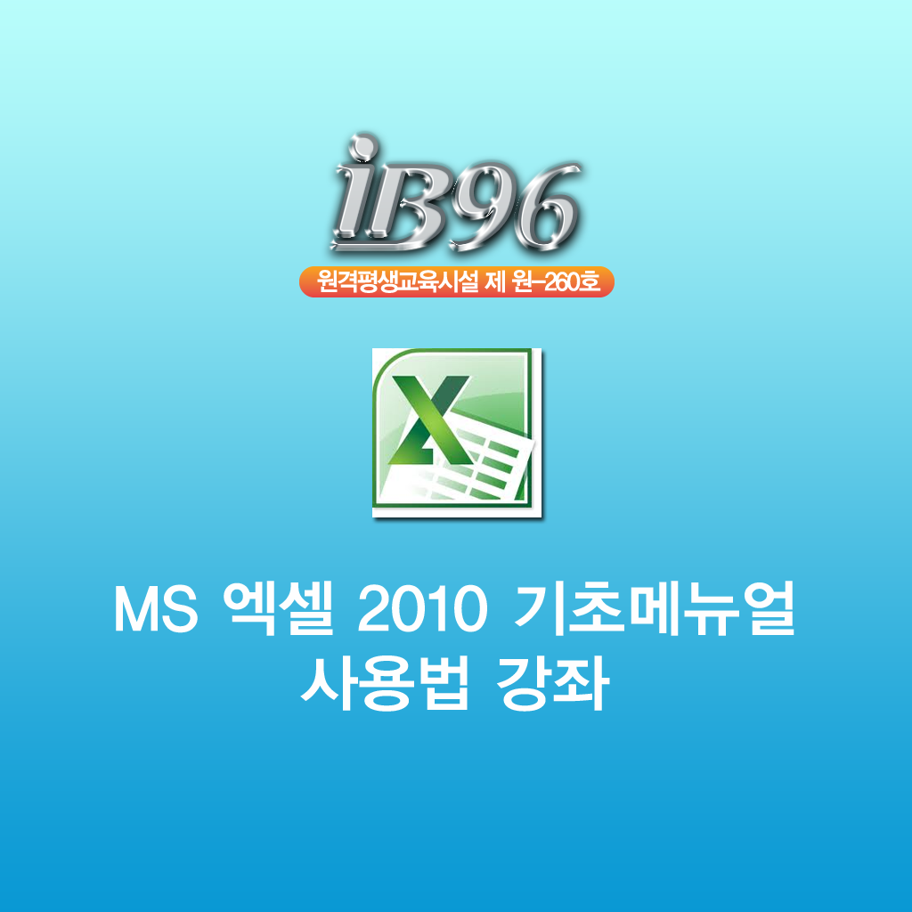 MS 엑셀 2010 기초메뉴얼 사용법 강좌
