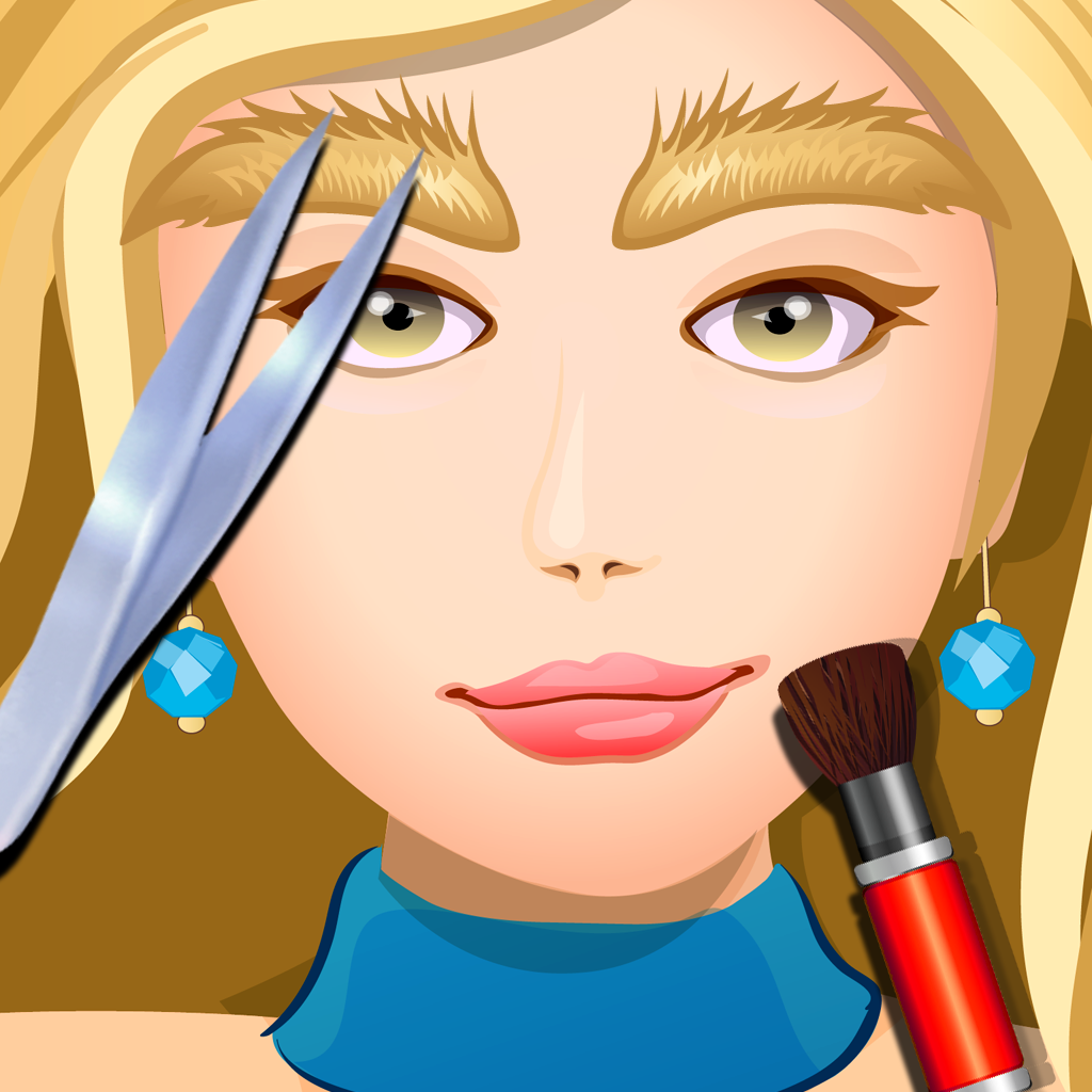 Ace Eyebrow Plucking Salon Fun - Princess pou kids games for boys and girls