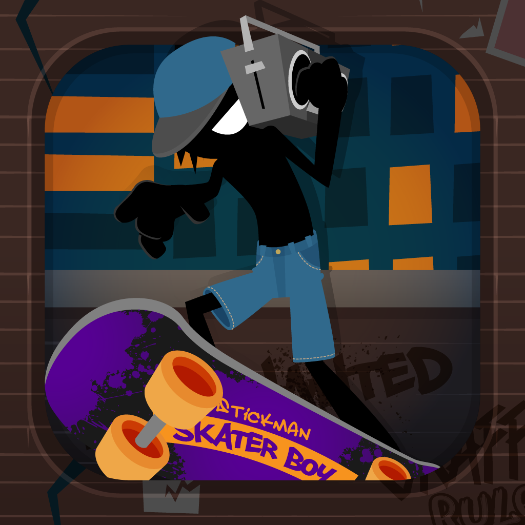 A Stickman Skater Boy PRO - Full Skate Park Stunt Version icon