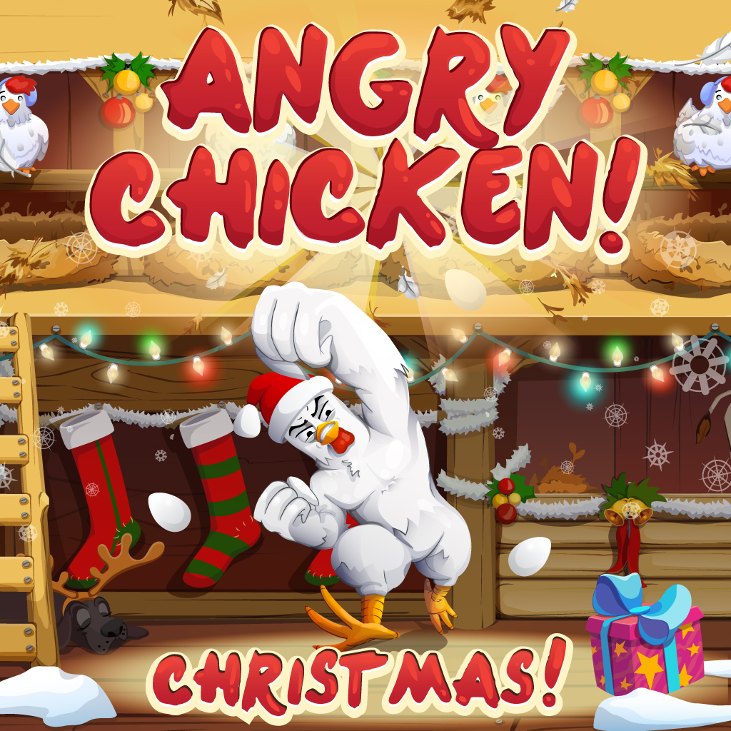 Angry Chicken Christmas icon