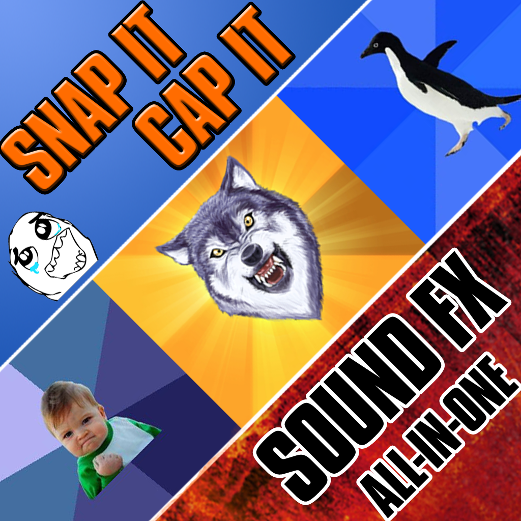 Meme Maker + Snap It Cap It + Sound FX All-In-One (3 App Combo Pack) icon