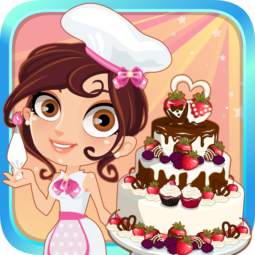 Cute Baker Wedding Cake icon