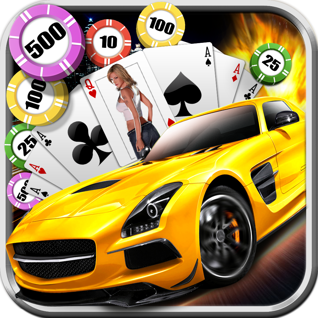 A Real Blackjack Cards Games - Police Crime Fighting Car Racing Edition icon