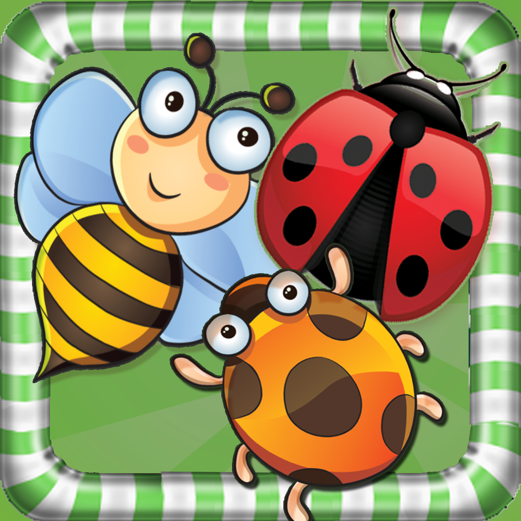 Crazy Insects Puzzle Game : The garden villains....