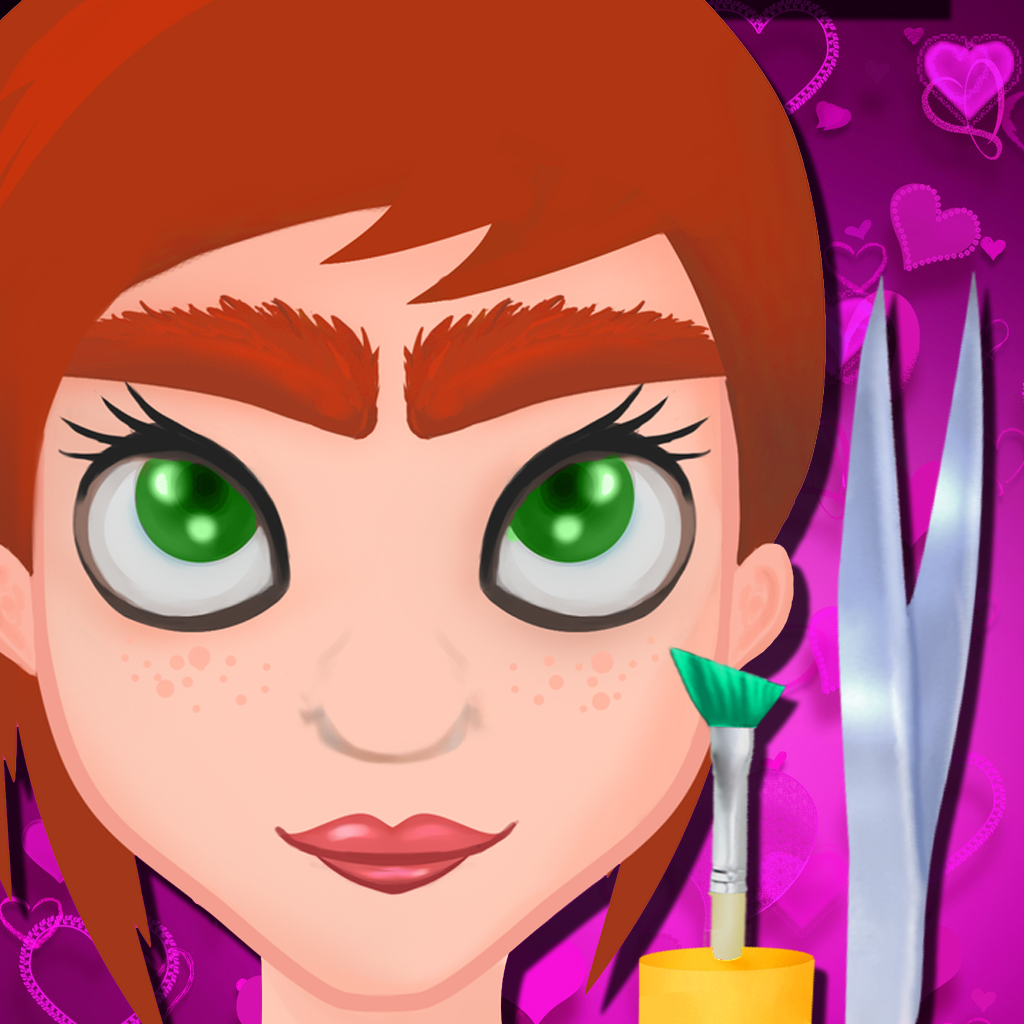 Eyebrow Beauty Salon Free - Princess pou kids games for boys and girls icon
