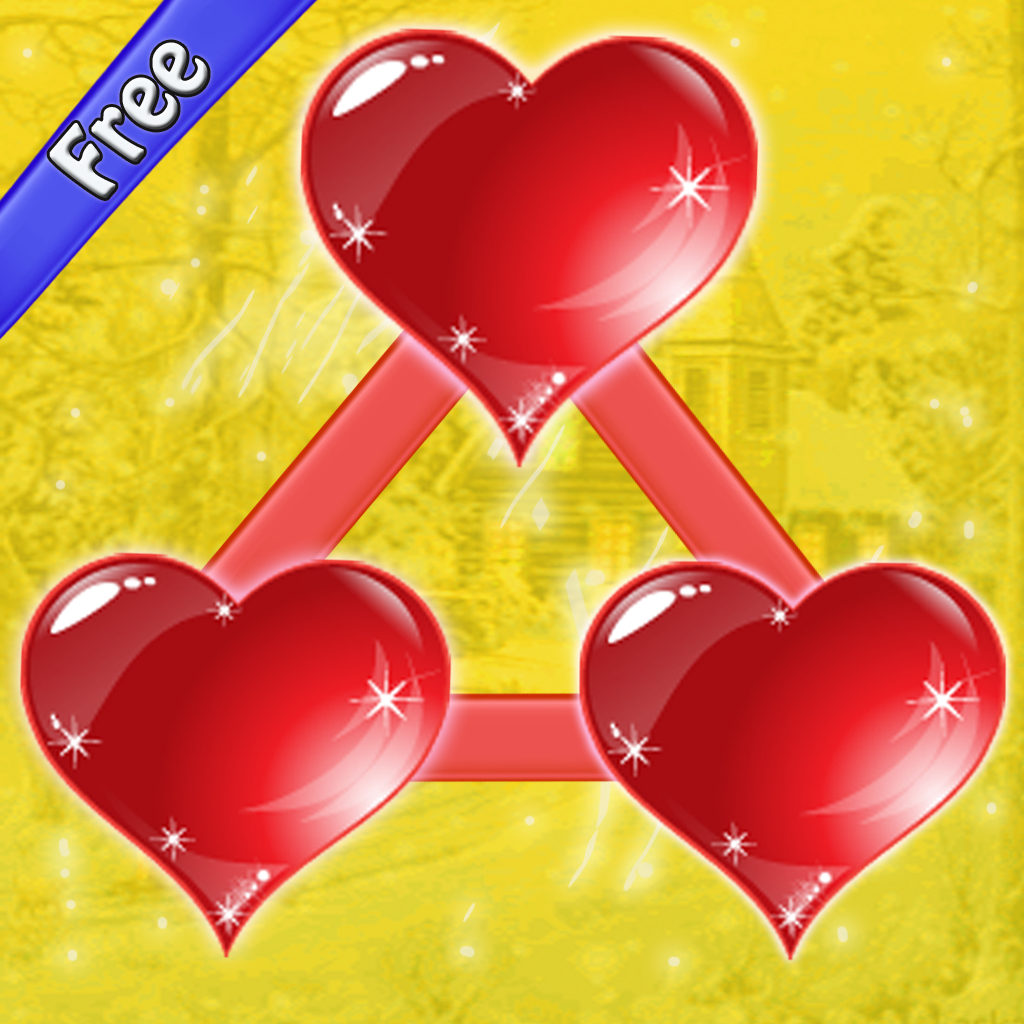 3 ihearts Dot Matching game:connect the heart shape dots icon