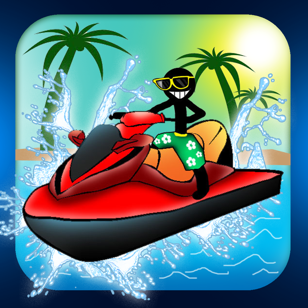 Hanging With Summer Stickman - Time To Ride Jet Skis icon