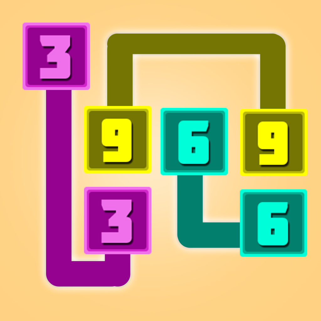 !01234...flow free puzzle game : Match your numbers...