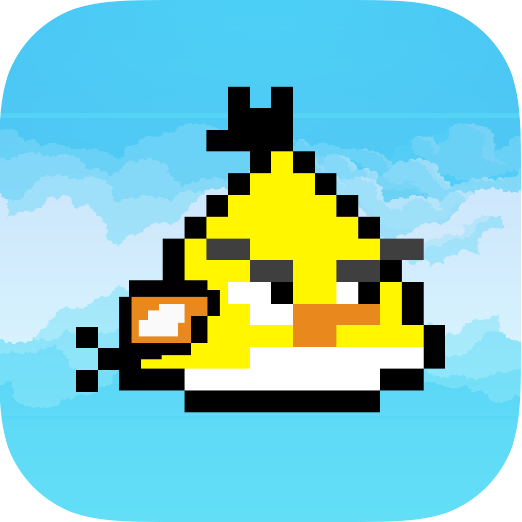 Yellow Bird with flappy wings icon