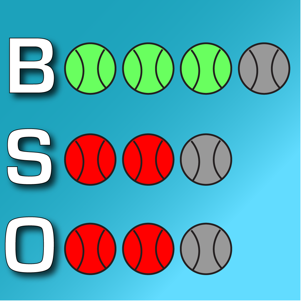 Ball Strike Clicker - Track the Count, Track Number of Outs, and Keep Score with this Simple Baseball Scoreboard Clicker App for Umpires and Fans