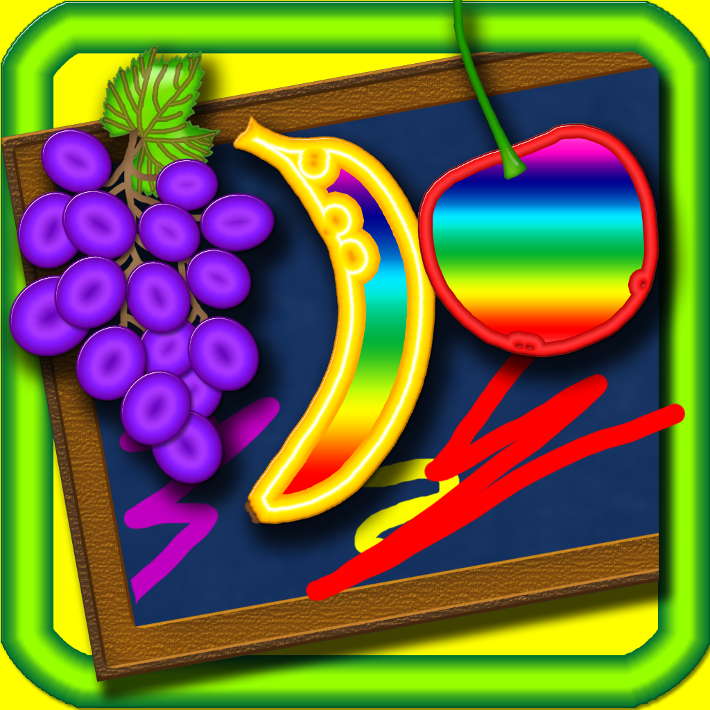 Coloring Fruits - Educational Fun Food Shapes Coloring Pages Game