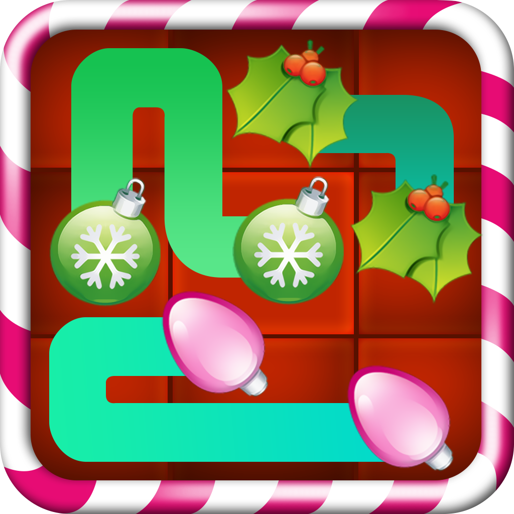 Holiday Christmas Snow Flow - Easy addicting Lines Puzzle Connect Game icon