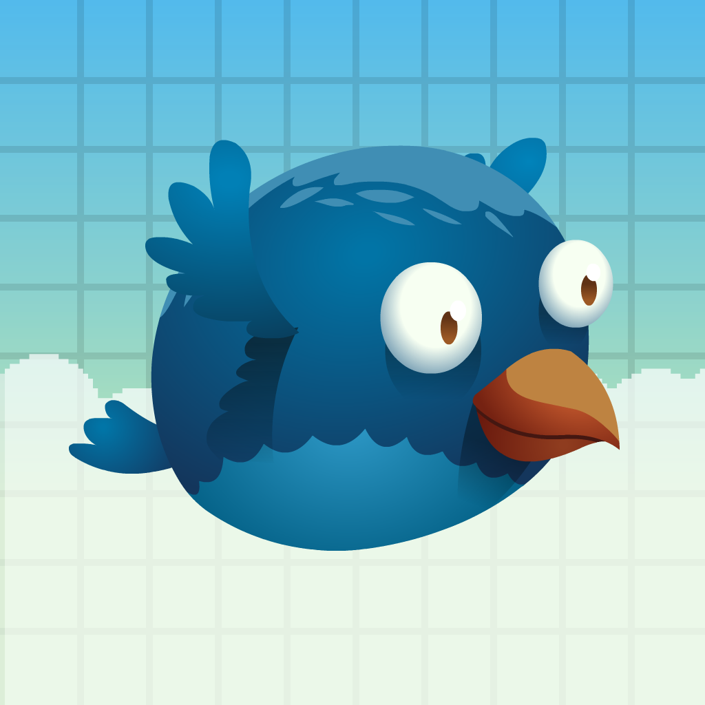 Flat Birds: Ice Blue icon