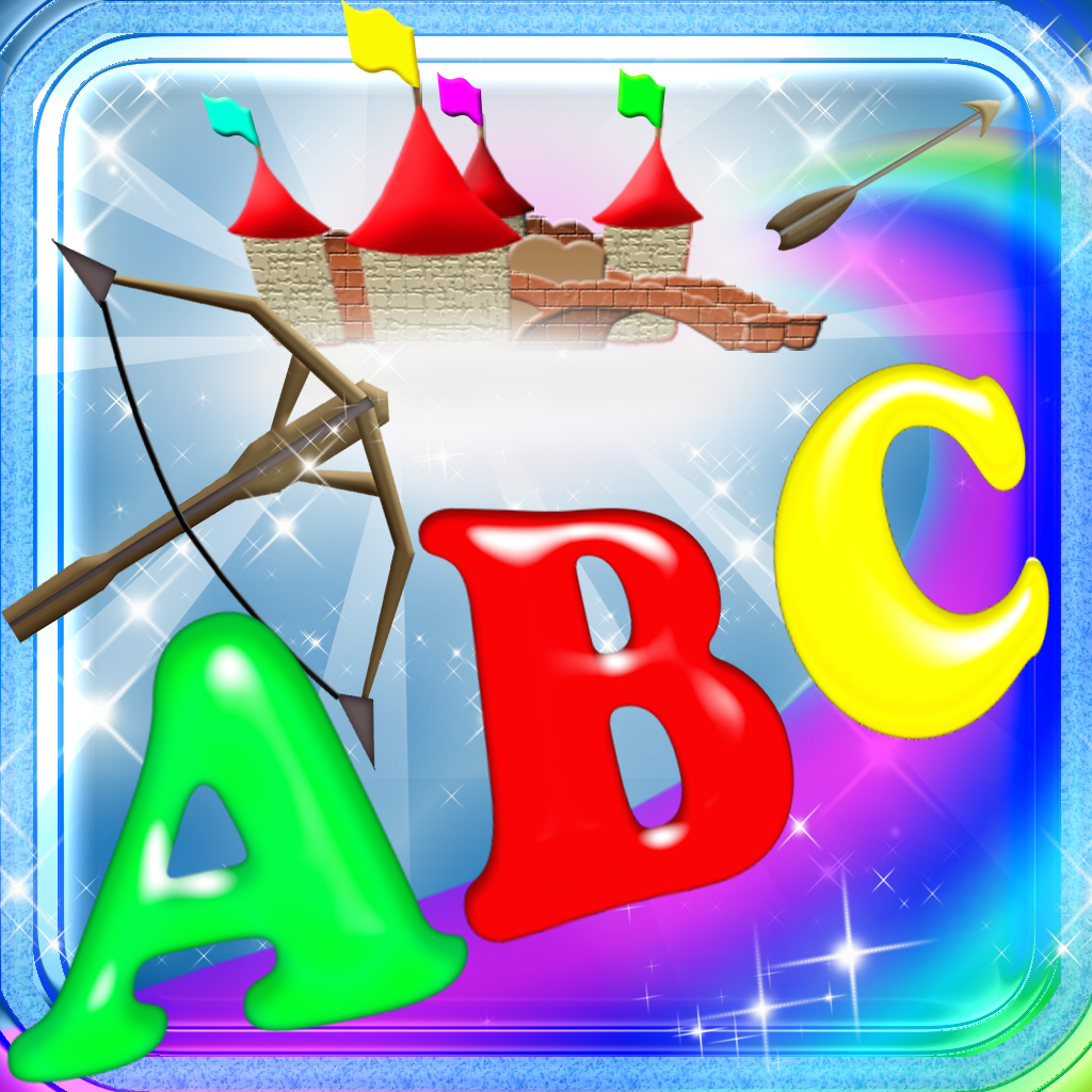 123 ABC Magical Kingdom - Alphabet Letters Learning Experience Bow & Arrow Target Game icon