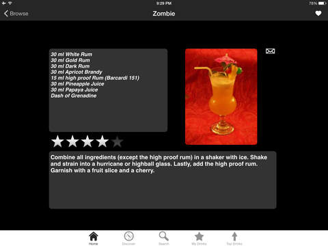 iBartender Drink & Cocktail Recipes Screenshots