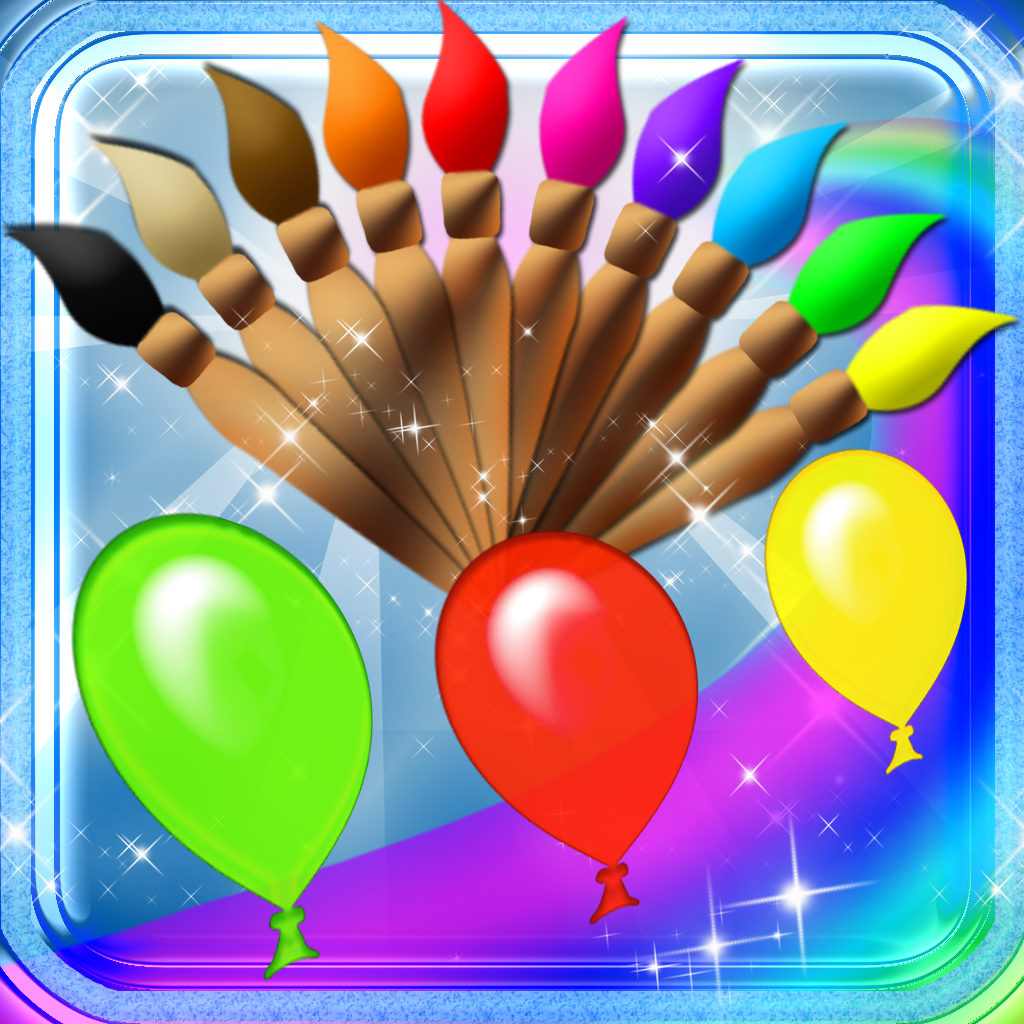 123 Colors Magical Kingdom - Balloons Learning Experience Drawing Game icon