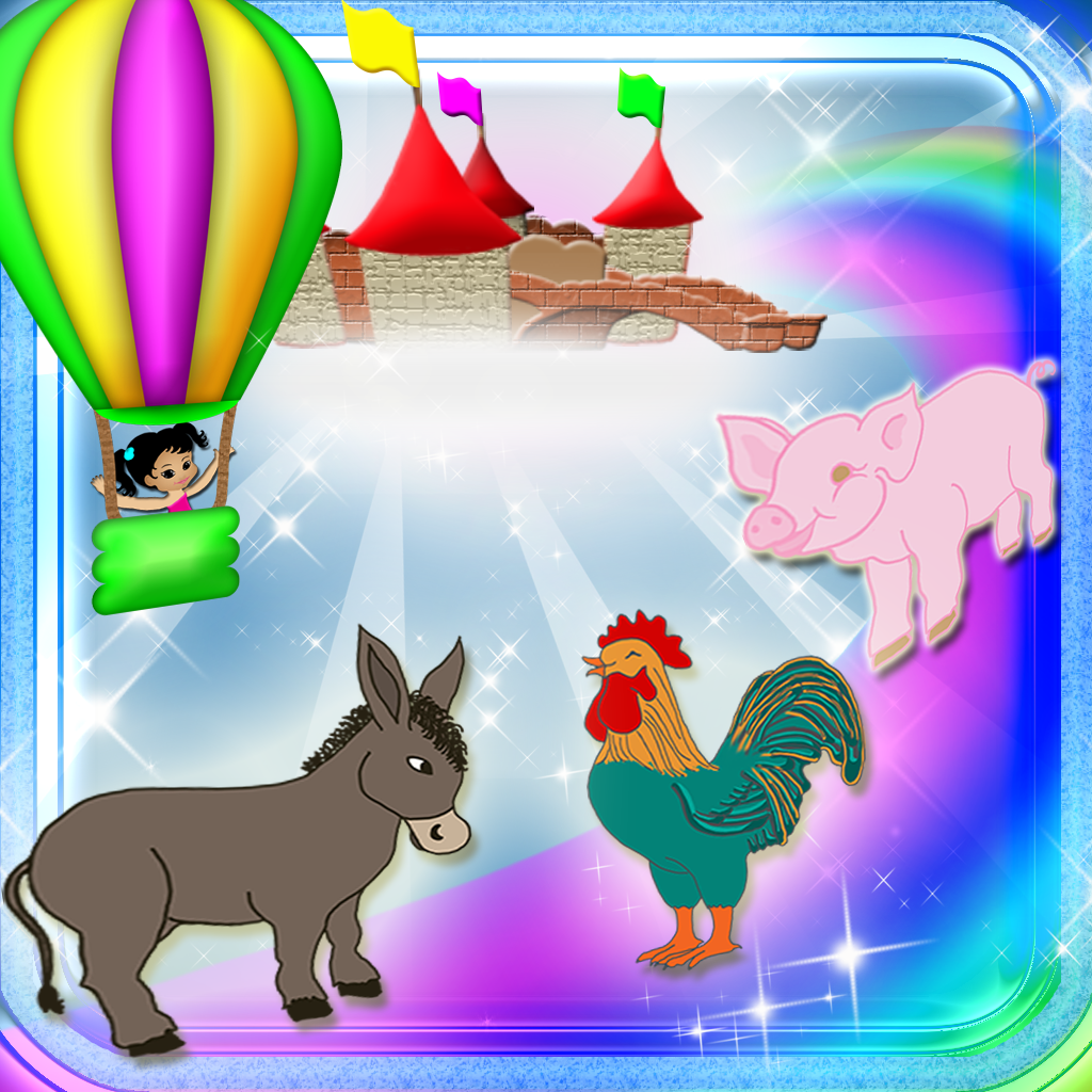 123 Learn Animals Magical Kingdom - Farm Animals Learning Experience Simulator Game icon