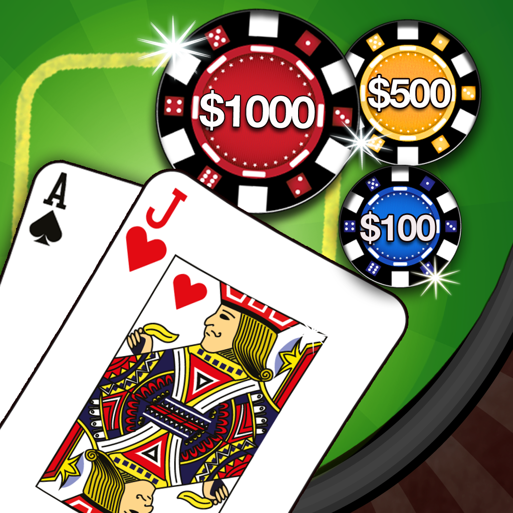 AJ Blackjack + play free las vegas casino lucky card games and free chips icon