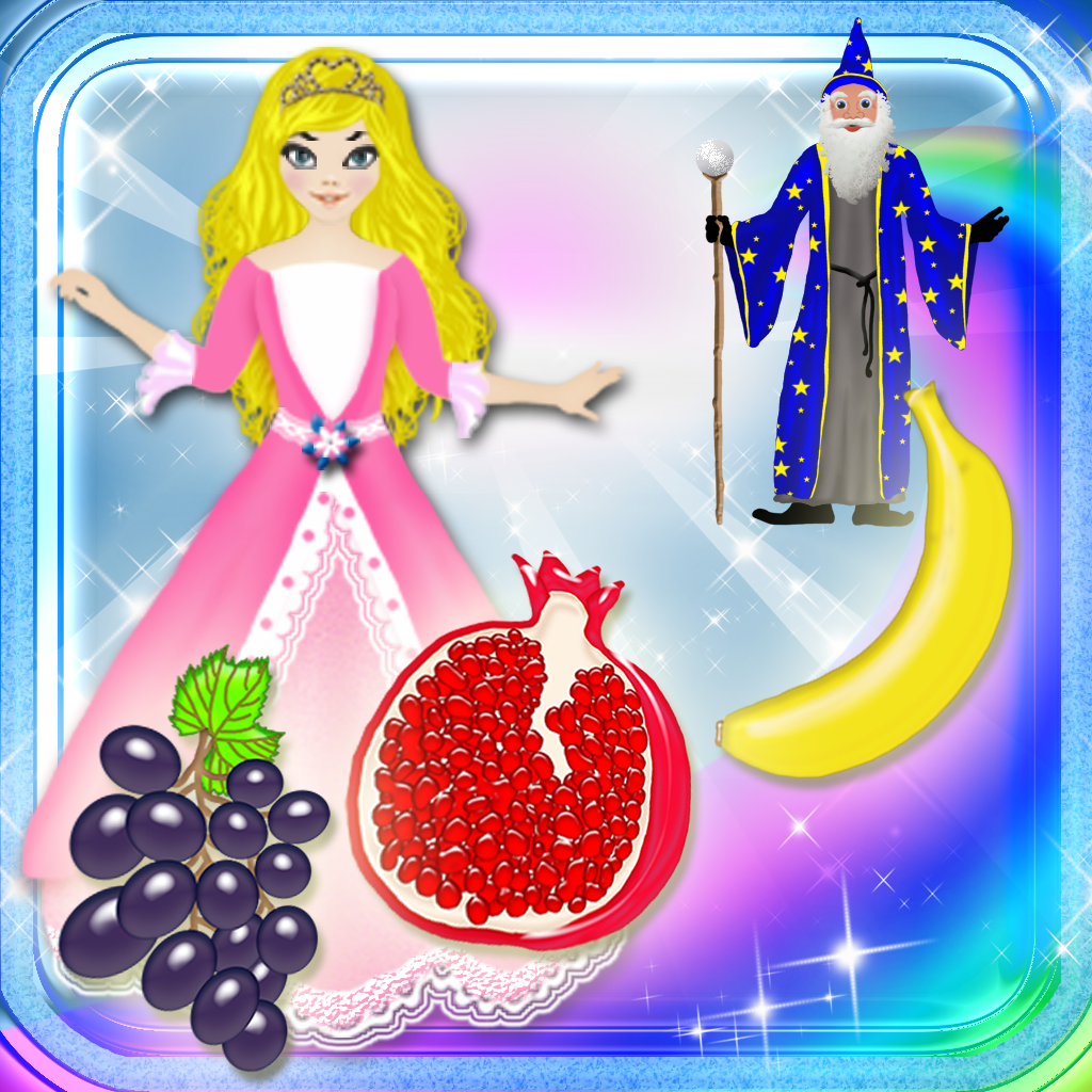 123 Fruits Magical Kingdom - Food  Learning Experience Catch Game icon