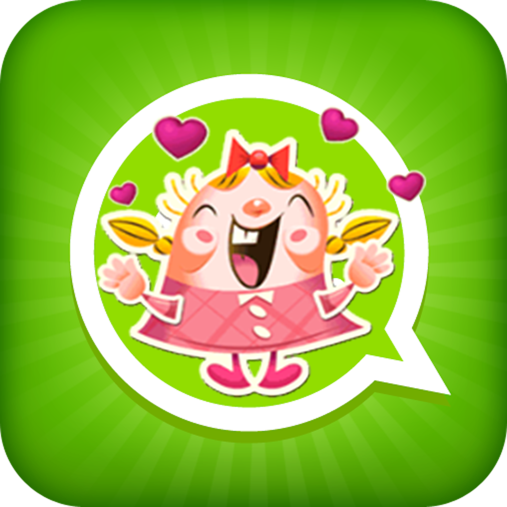 The sweetest stickers for your Viber, Messenger, WhatsApp - Candy Crush PRO edition icon