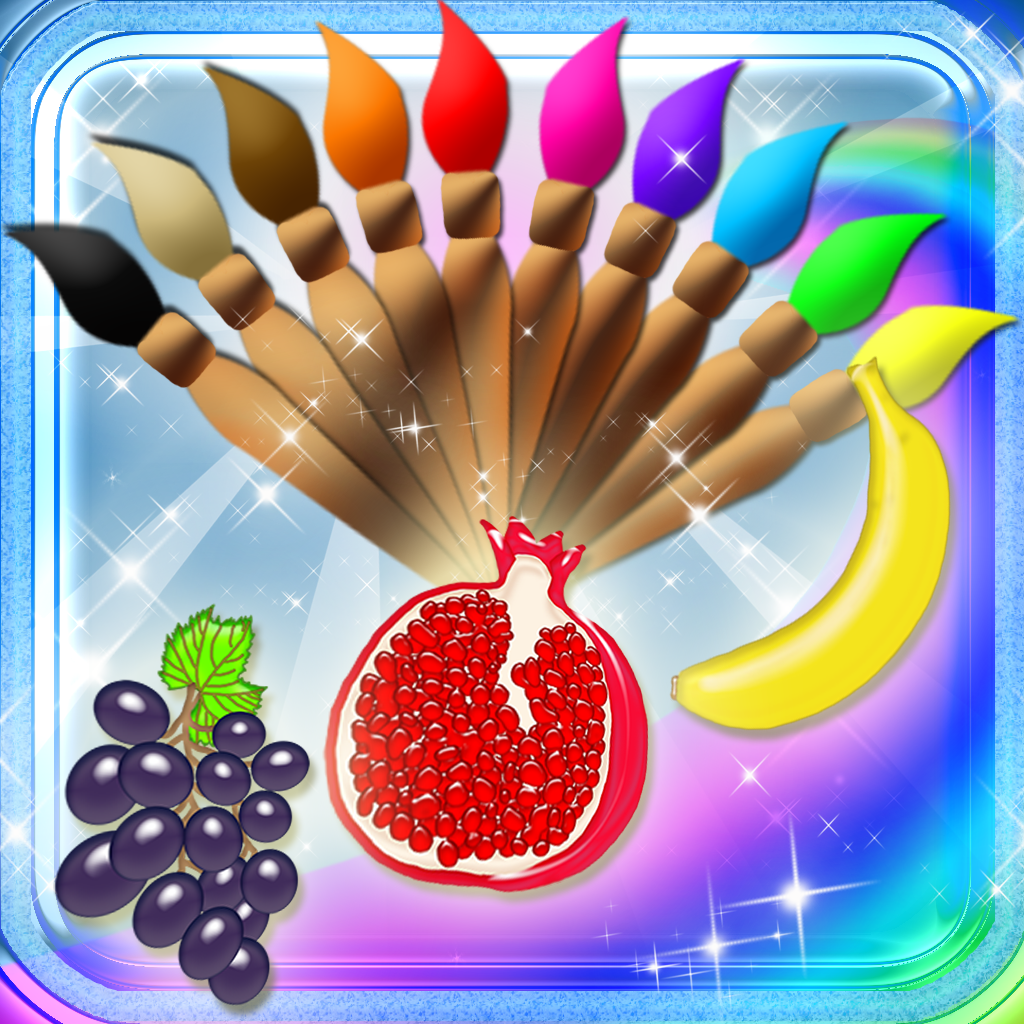123 Learn Fruits Magical Kingdom - Food  Learning Experience Drawing Game icon