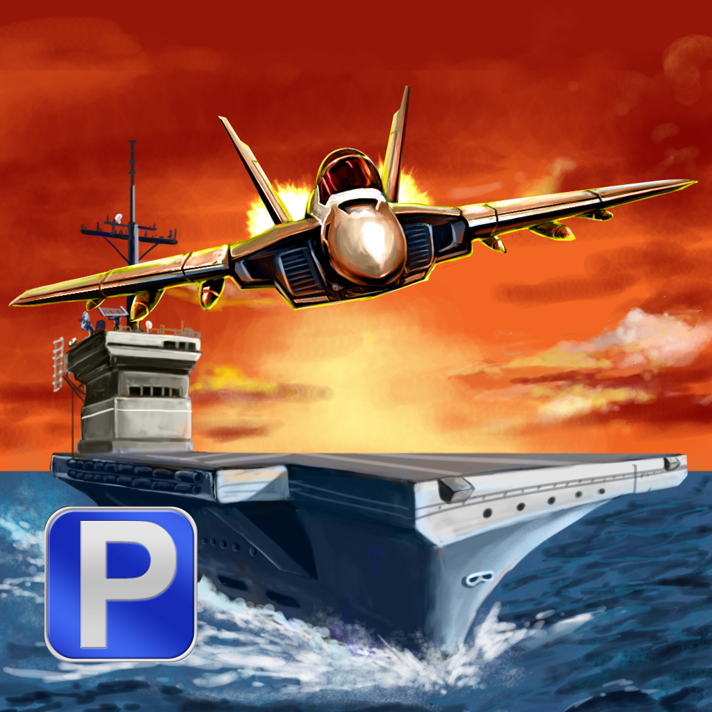'Aircraft Carrier Parking - Navy Battleship Boat Driving & F18 Fighter Jet Simulation Landing Games