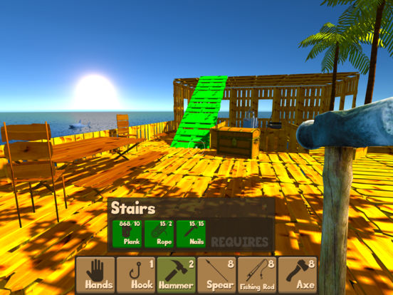 how to craft rope in raft survival game