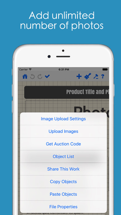 Auction Listing Designer Screenshots