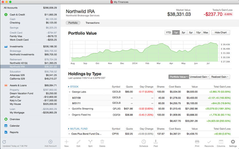 transferring cash balance from investment accounts in quicken for mac 2016