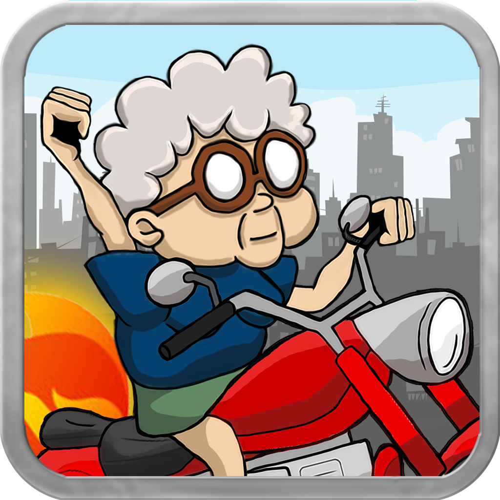 Biker Grandma Rock & Roll City Run HD icon