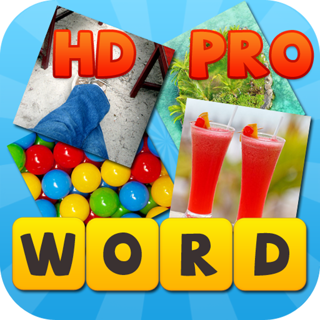 Word4Pics Pro - photo quiz game for iPad icon