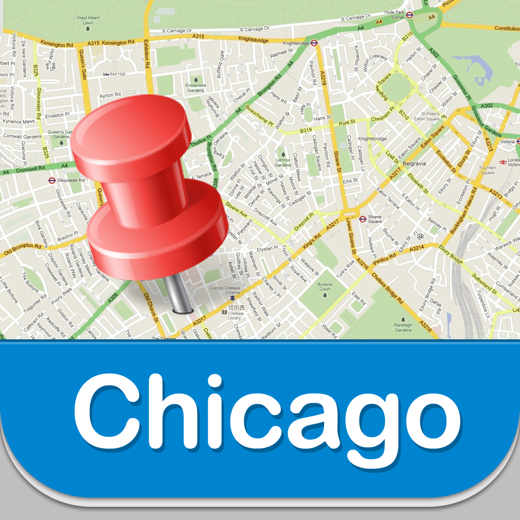 Chicago Offline Map Guide - Airport, Subway and City Offline Map icon