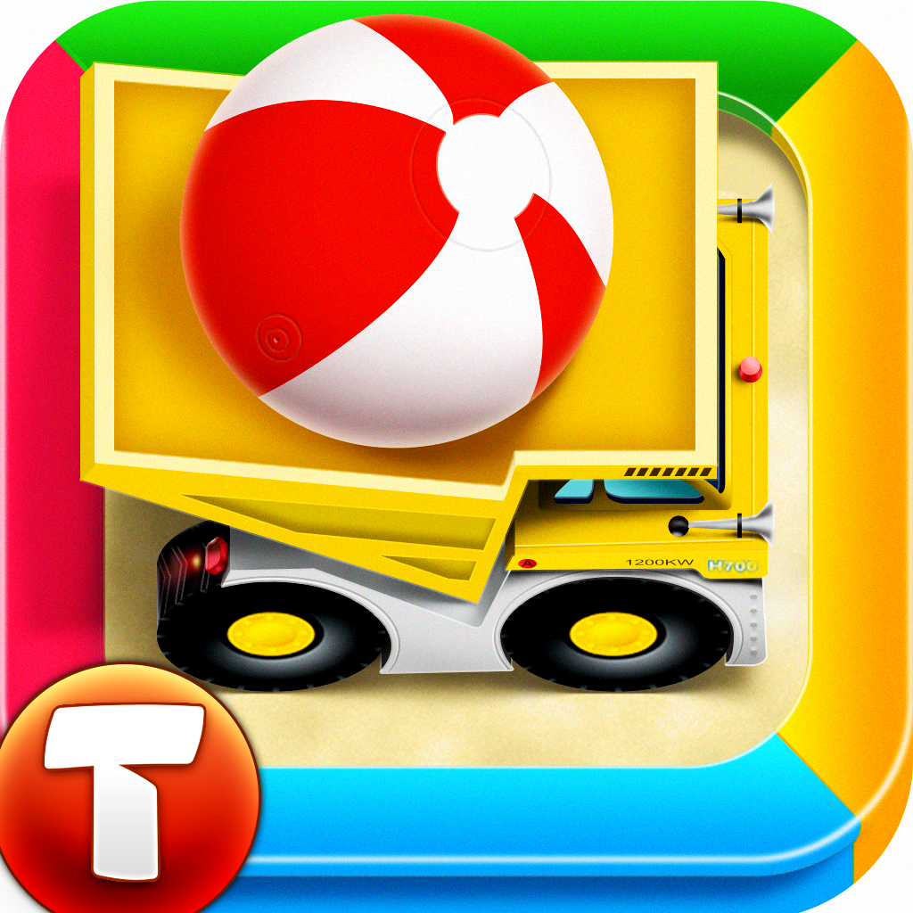 Cars in sandbox: Construction for iPhone (Thematica - apps for kids) icon