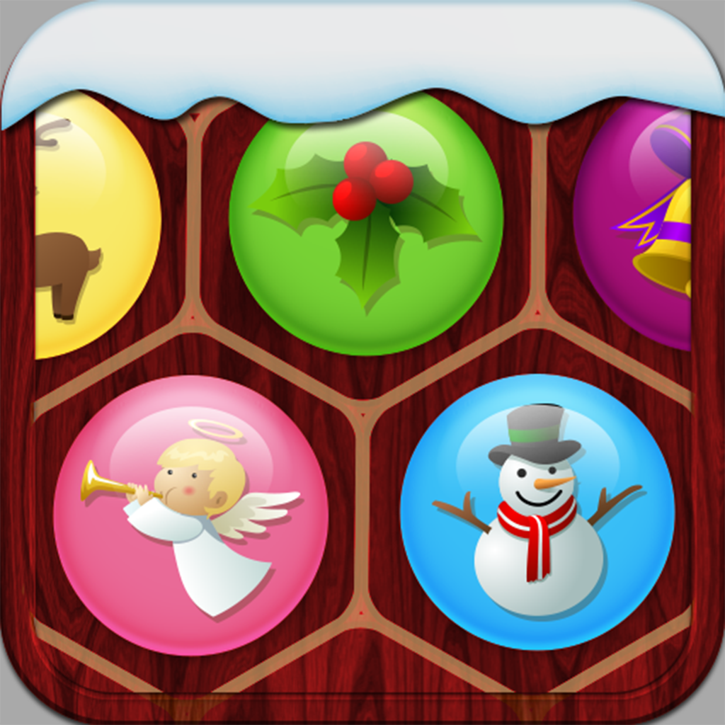 Flower Board Christmas - A fun holiday hex puzzle game with color balls (mind relaxing games) icon
