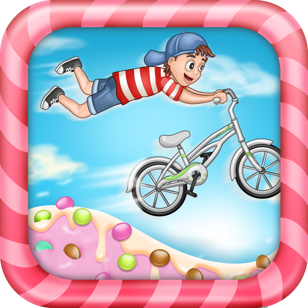 Peppermint Cotton Candy Land - Bike Race Game icon