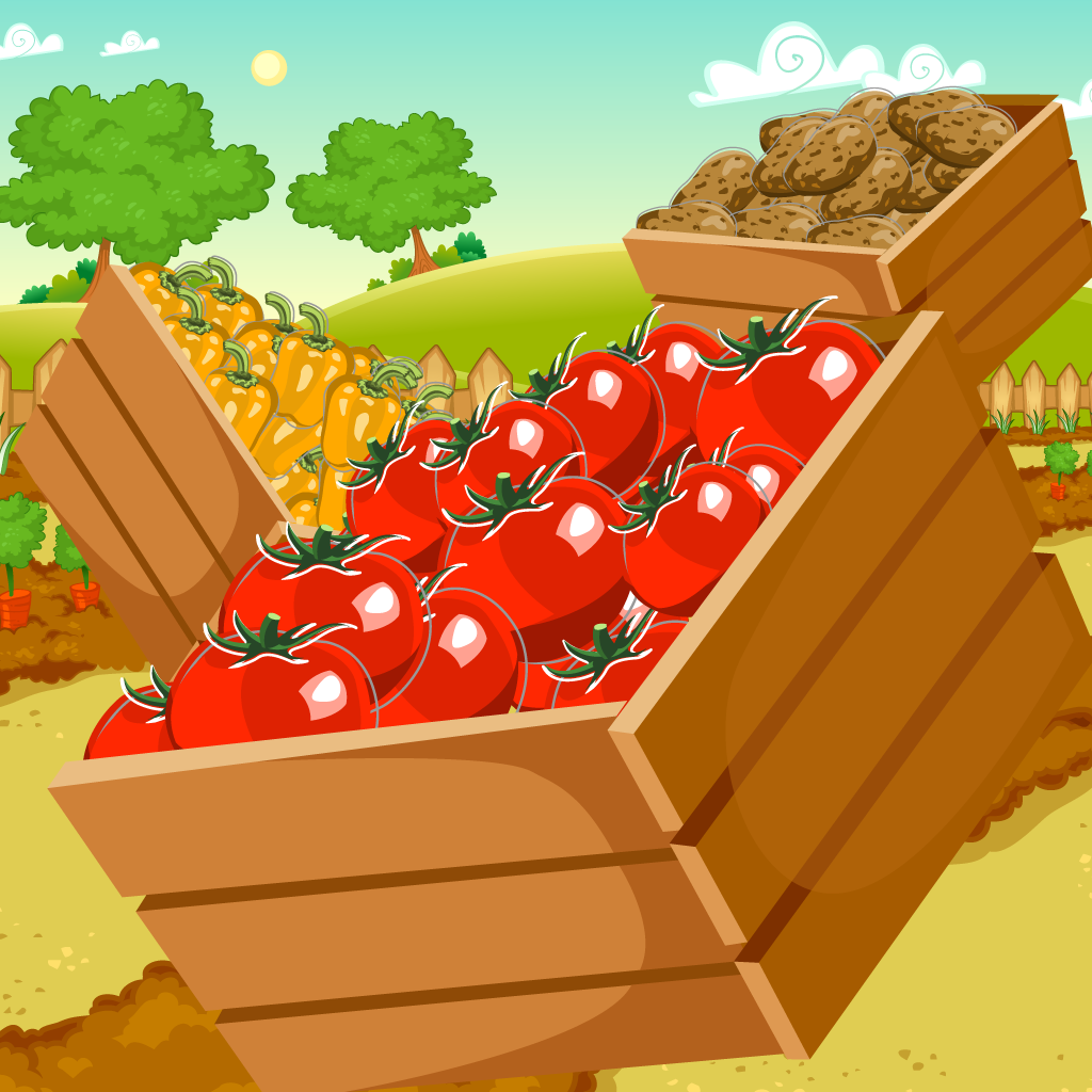 A Fresh Market Harvest Puzzle - Match Three Farm Crates Challenge