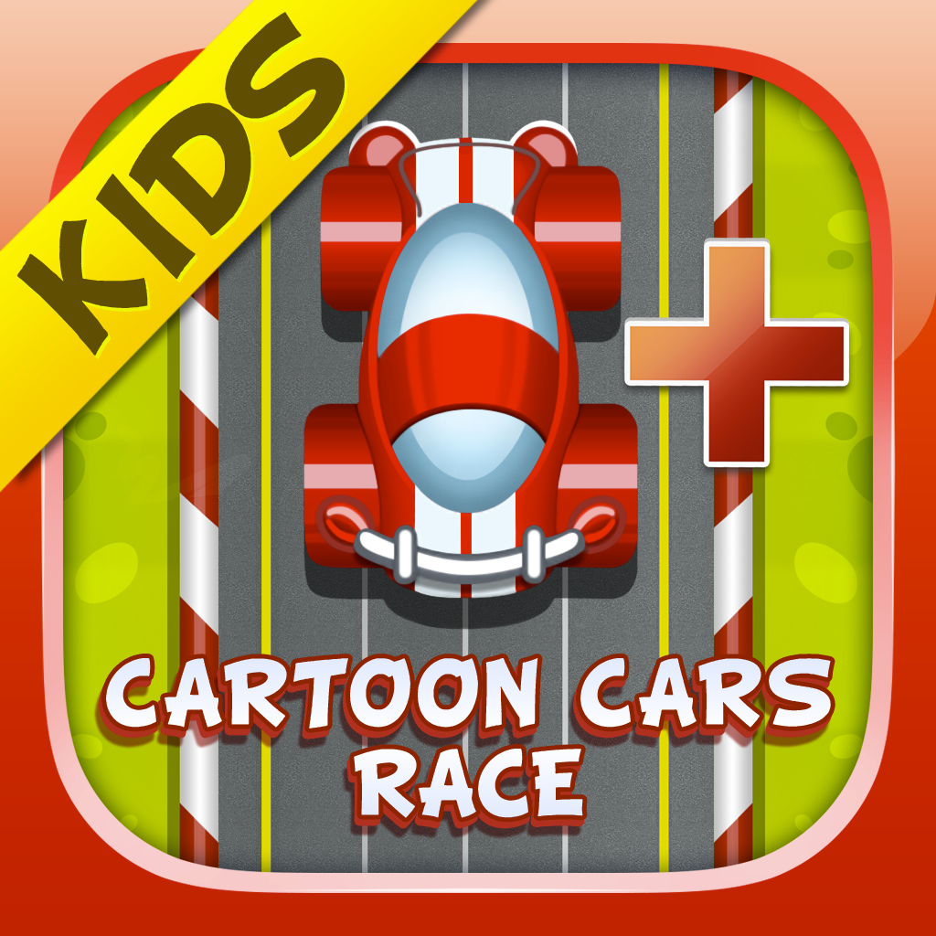 Cartoon Car Addition Race for kids icon