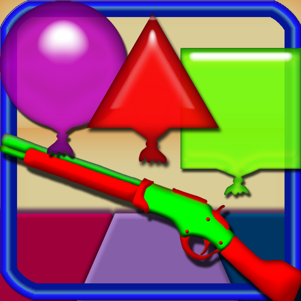 Aim & Shoot - Shapes - Geometric Balloons shapes Learning Game