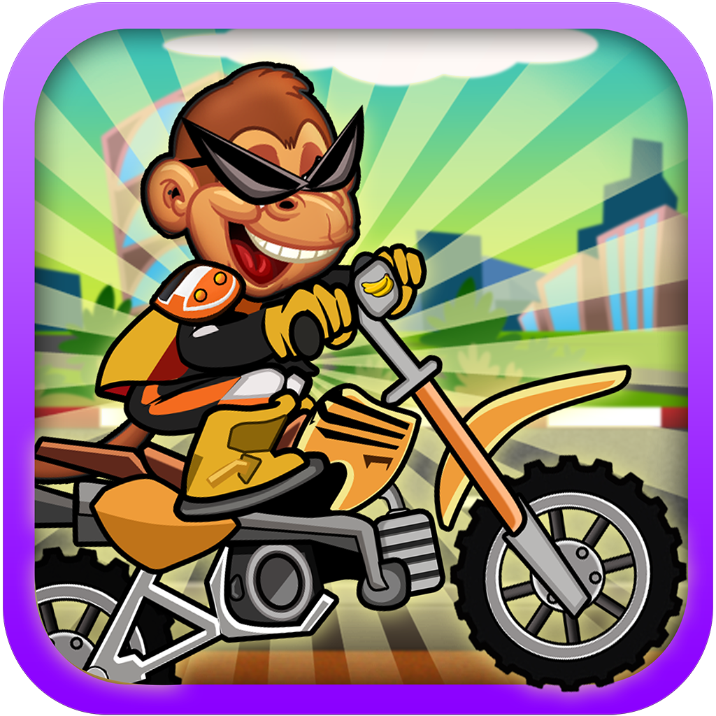 Super Sporty Monkey in Runtastic Road Bike and Jump Race PRO