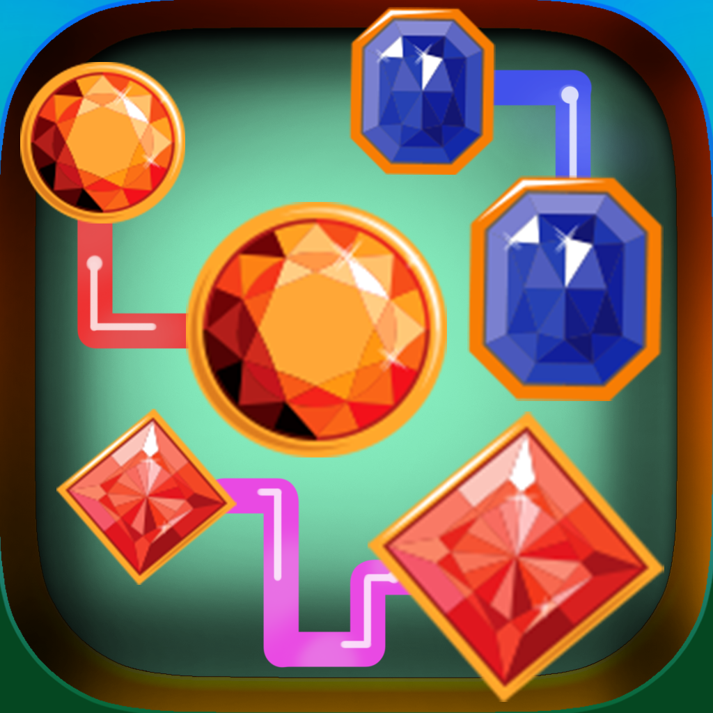 A Jewel Matching diamond Flow Puzzle Free Game