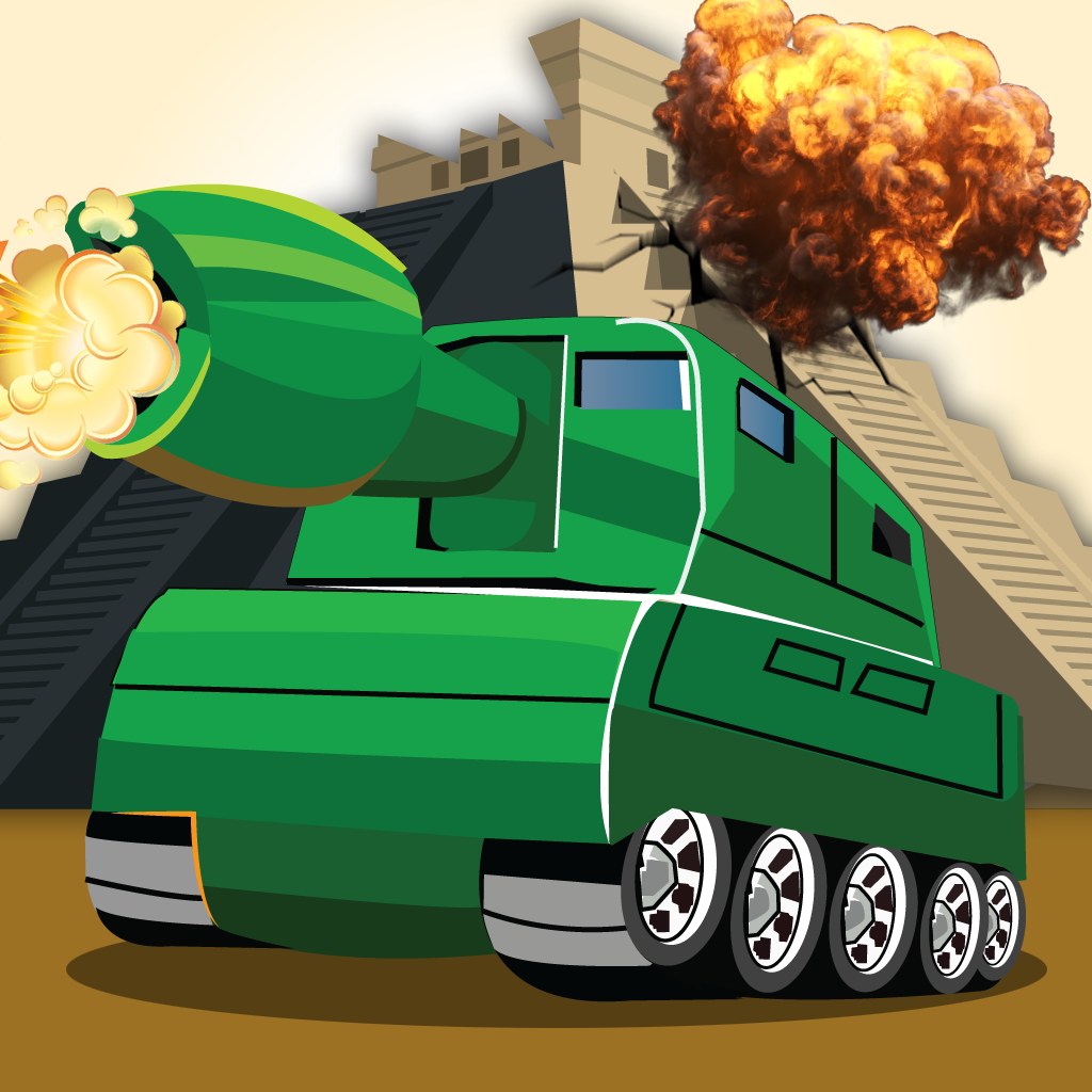 A Temple War Defense - Fight the Enemy's Battle Tanks Blitz